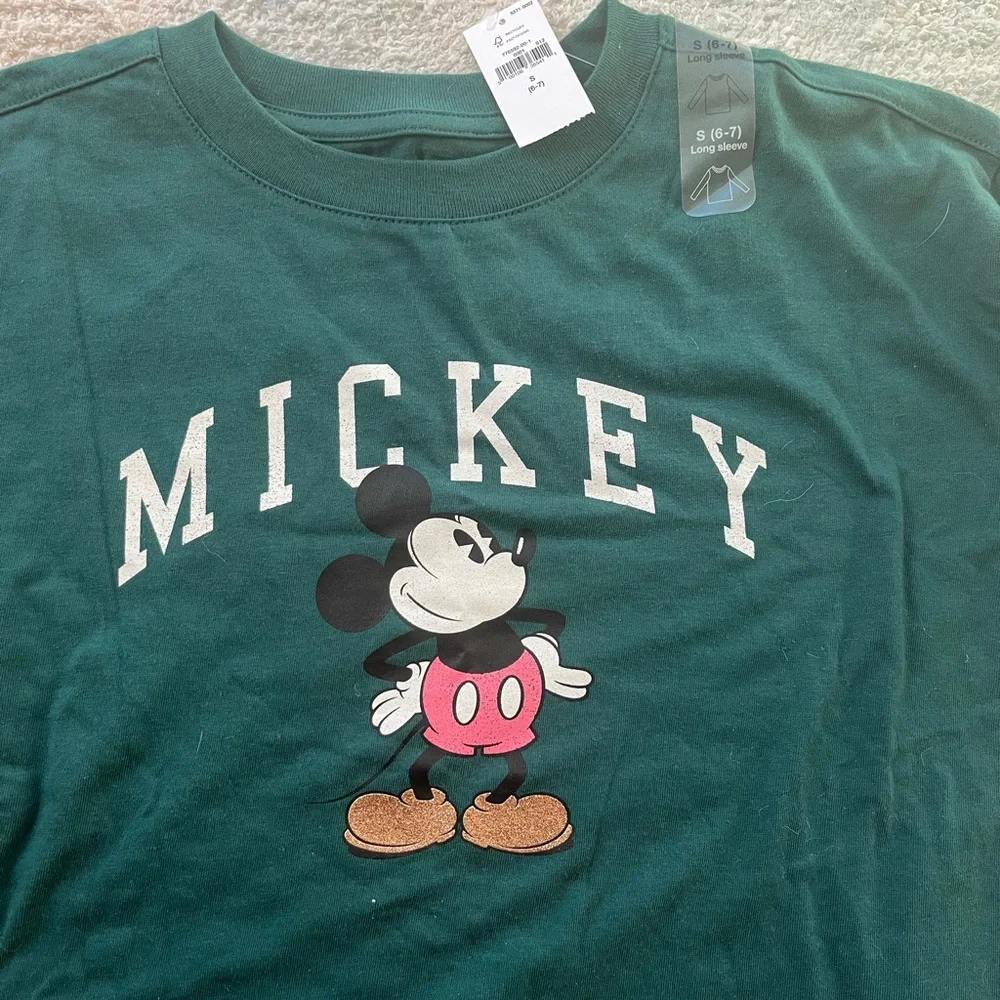 Gap Kids Green Mickey Mouse Shirt - Size Small